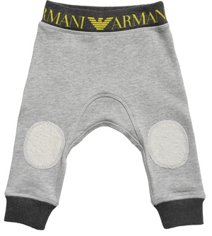 Armani Baby Grey Sweatpants Baby Bottoms Armani Junior [Petit_New_York]