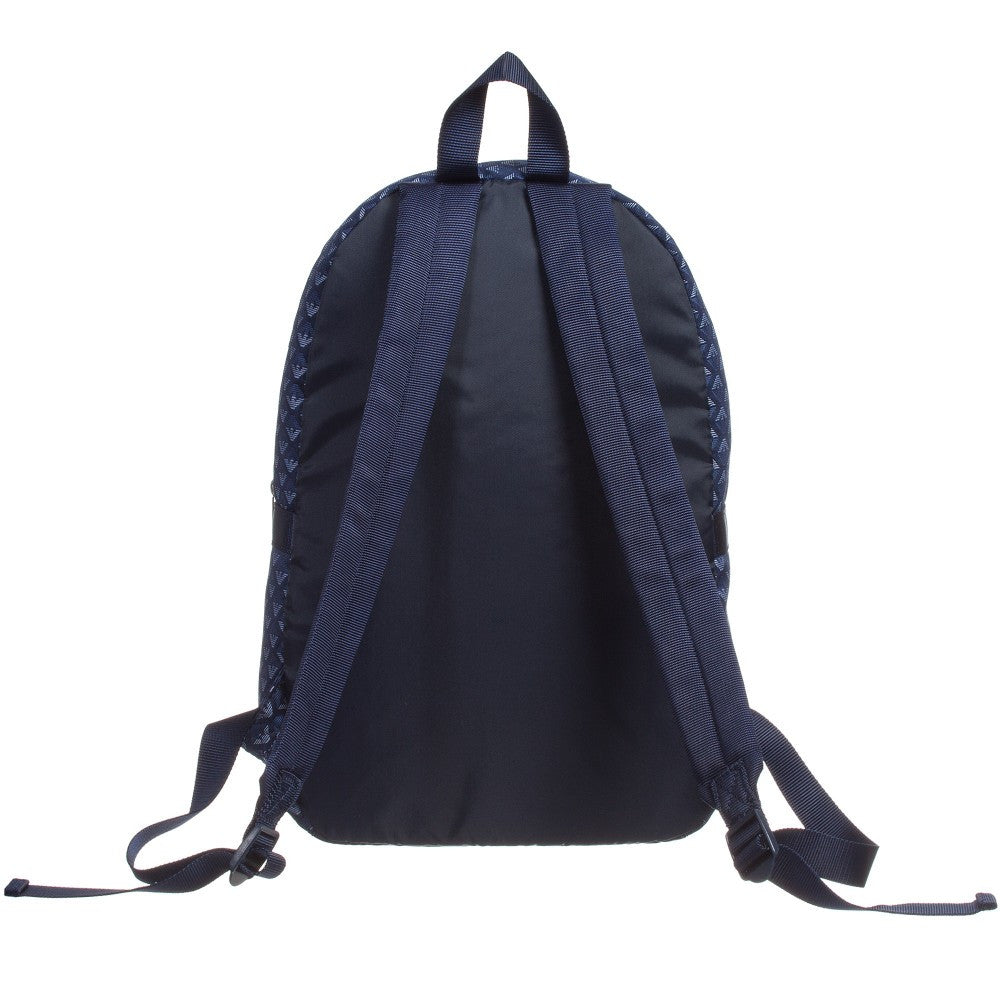 armani kids backpack Blue Logo Backpack (unisex)