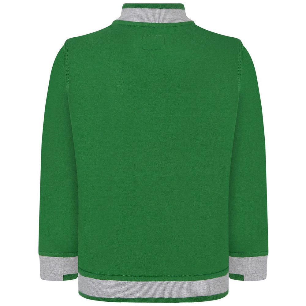 Armani Boys Green Zip Up Sweatshirt Boys Sweaters & Sweatshirts Armani Junior [Petit_New_York]