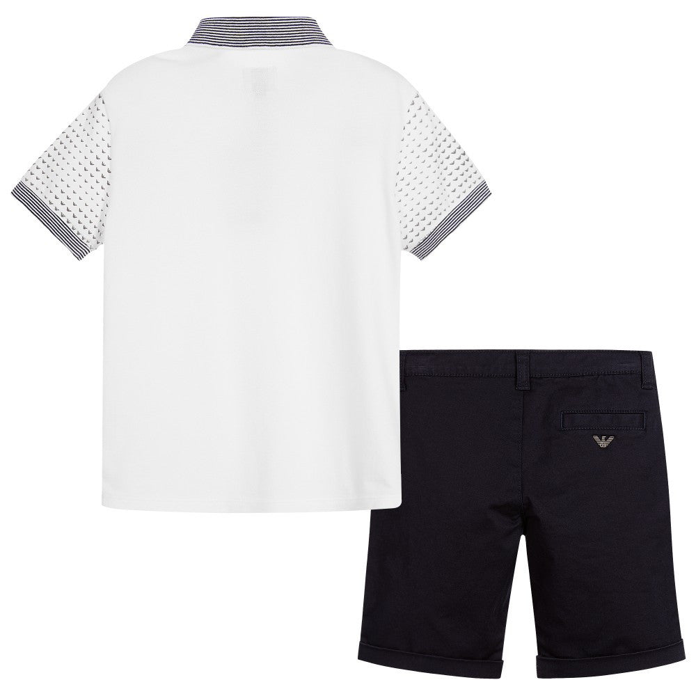 Armani Boys PoloShirt & Shorts Set Boys Sets Armani Junior [Petit_New_York]