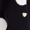 Armani Girls Navy Blue & White Sequin Polka Dot Sweater Girls Sweaters & Sweatshirts Armani Junior [Petit_New_York]