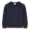 Armani Junior Boys Navy Logo Wool Sweater Boys Sweaters & Sweatshirts Armani Junior [Petit_New_York]