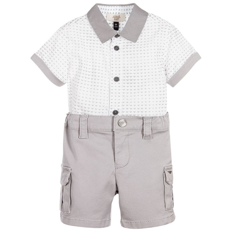 Armani Baby Boys Dressy Grey Set Baby Sets & Suits Armani Junior [Petit_New_York]