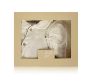 Armani Baby Ivory Onesie & Hat Gift Set Baby Rompers & Onesies Armani Junior [Petit_New_York]