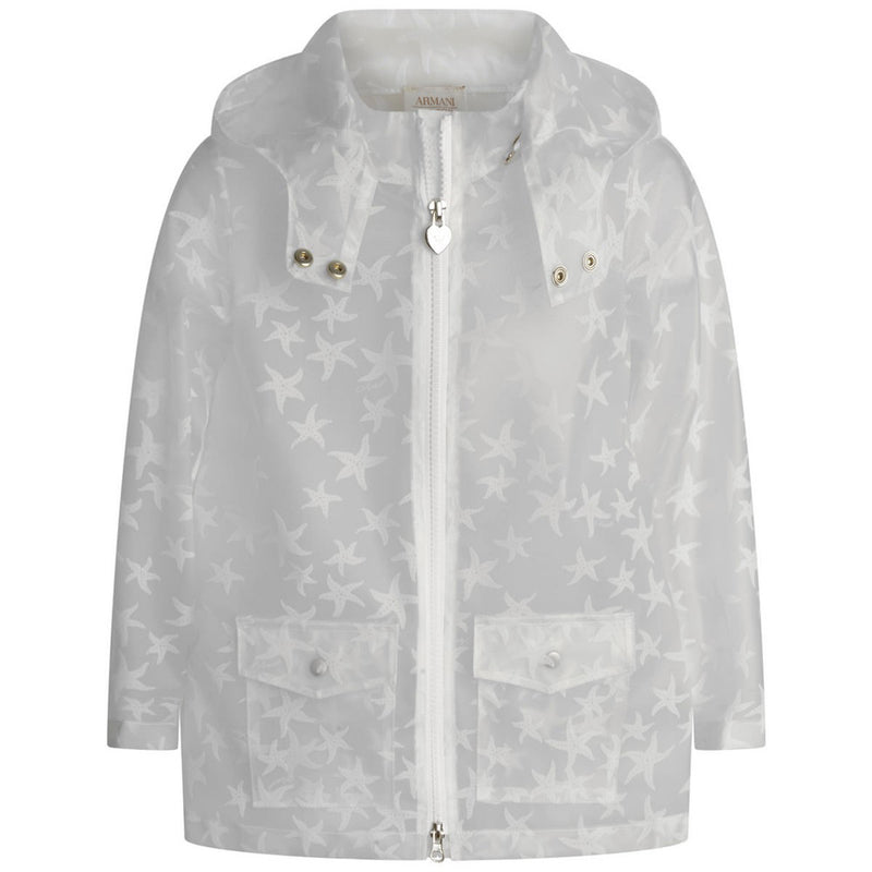 Armani Girls Transparent Starfish Raincoat Girls Jackets & Coats Armani Junior [Petit_New_York]