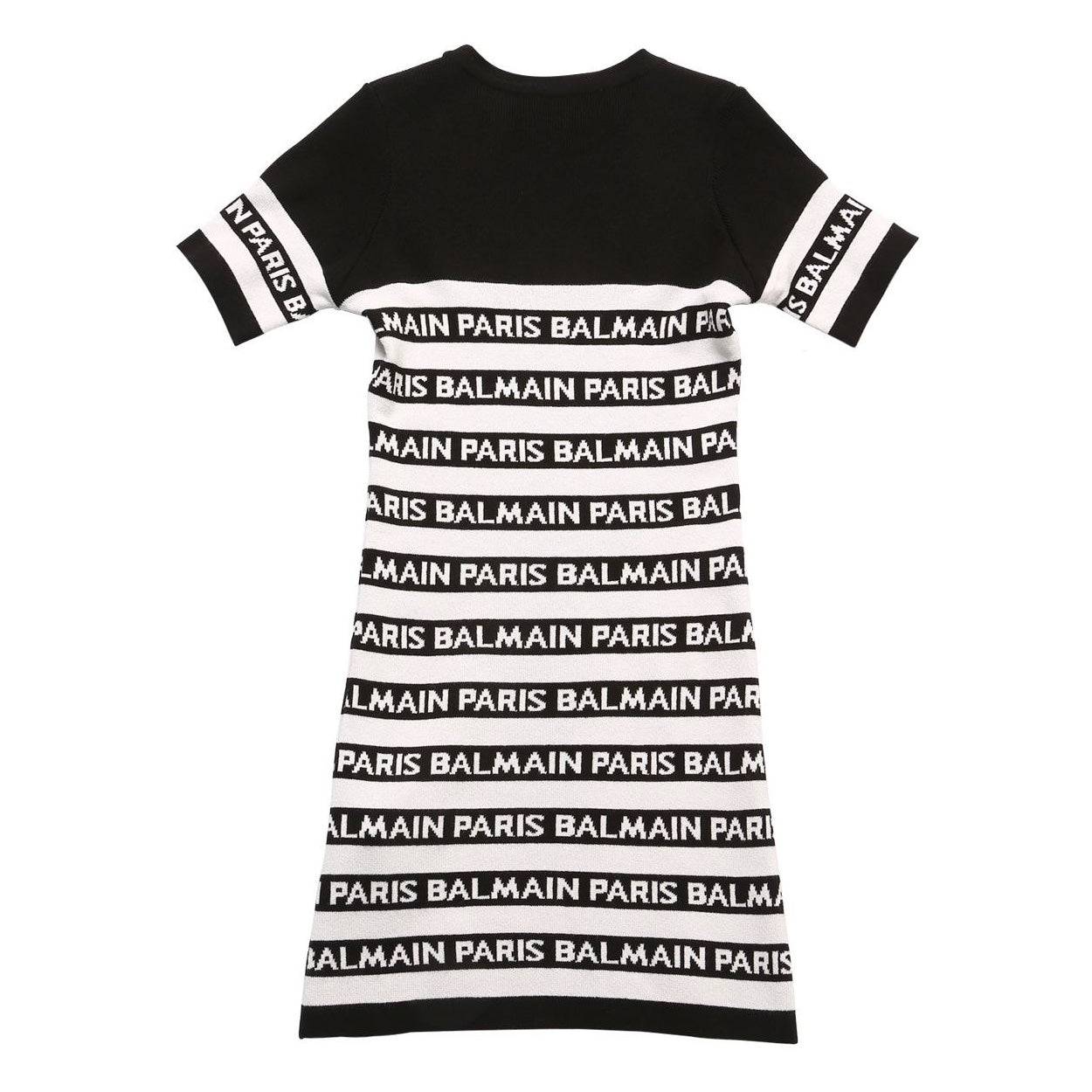 Girls Black and White Logo Knit Dress (Mini-Me) Girls Black and White Logo Knit Dress (Mini-Me)