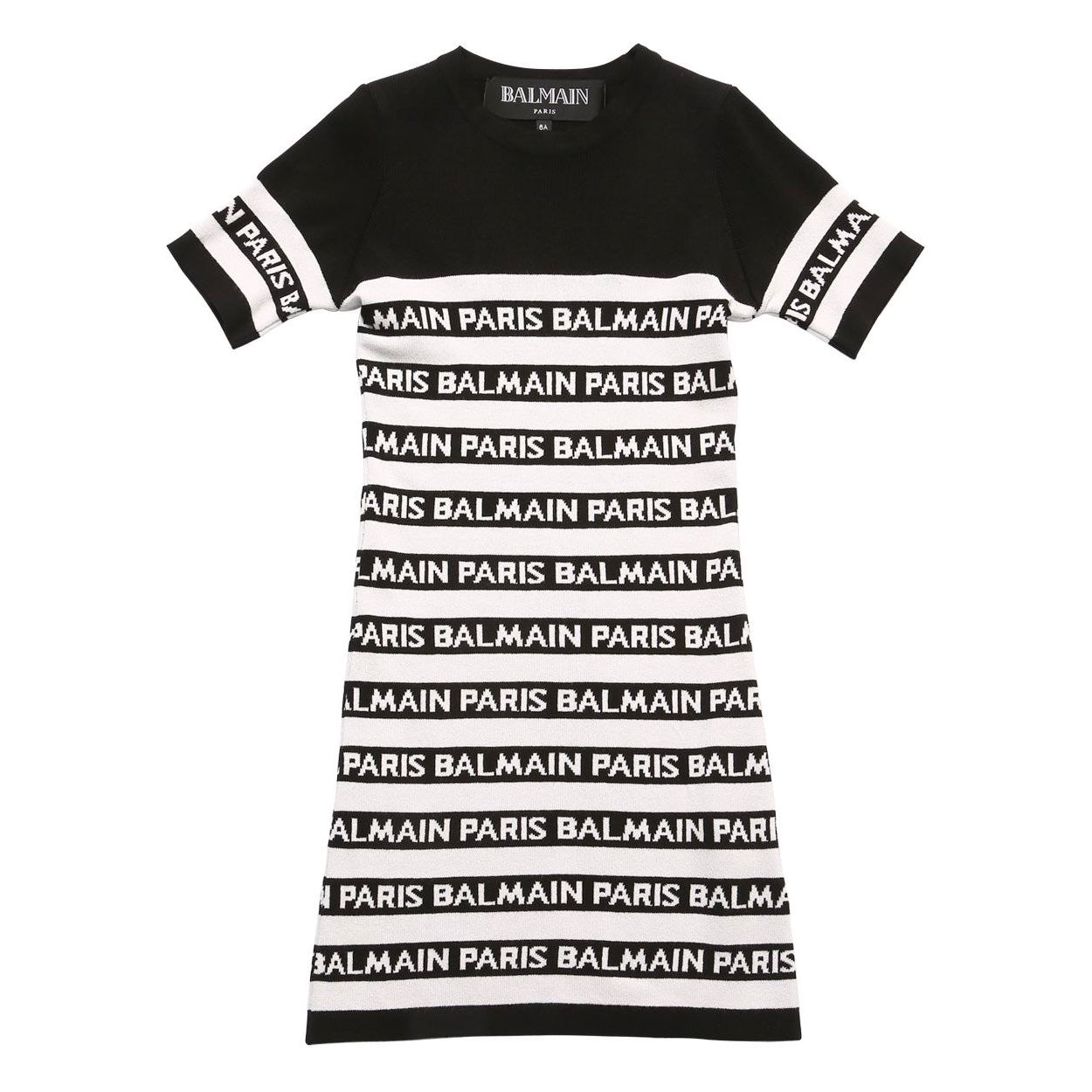 Balmain Kids Sweatshirt Logo Dress - Black