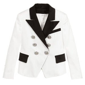 Unisex White & Black Tuxedo Jacket (Mini-Me)
