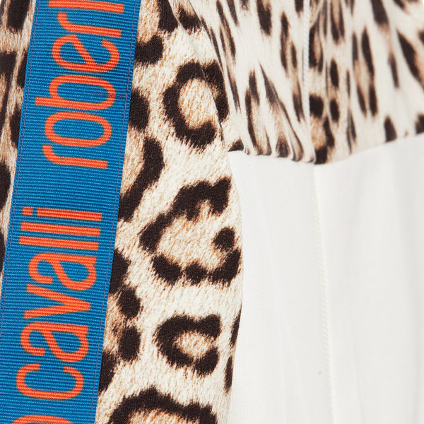 Roberto Cavalli Girls Ivory Leopard Logo Zip-Up Top – Petit New York