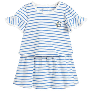 Baby Girls Light Blue Striped Dress