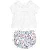 Baby Girls Two Piece White & Floral Set
