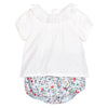 Baby Girls Two Piece White & Floral Set