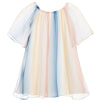 Girls Colorful Fancy Silk Dress (Mini-Me)