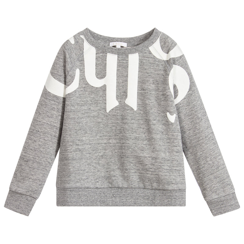 Girls Grey Logo Sweatshirt (Mini-Me)