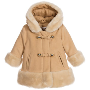 Chloe Baby Girls Beige Wool Coat Baby Jackets & Coats Chloé [Petit_New_York]