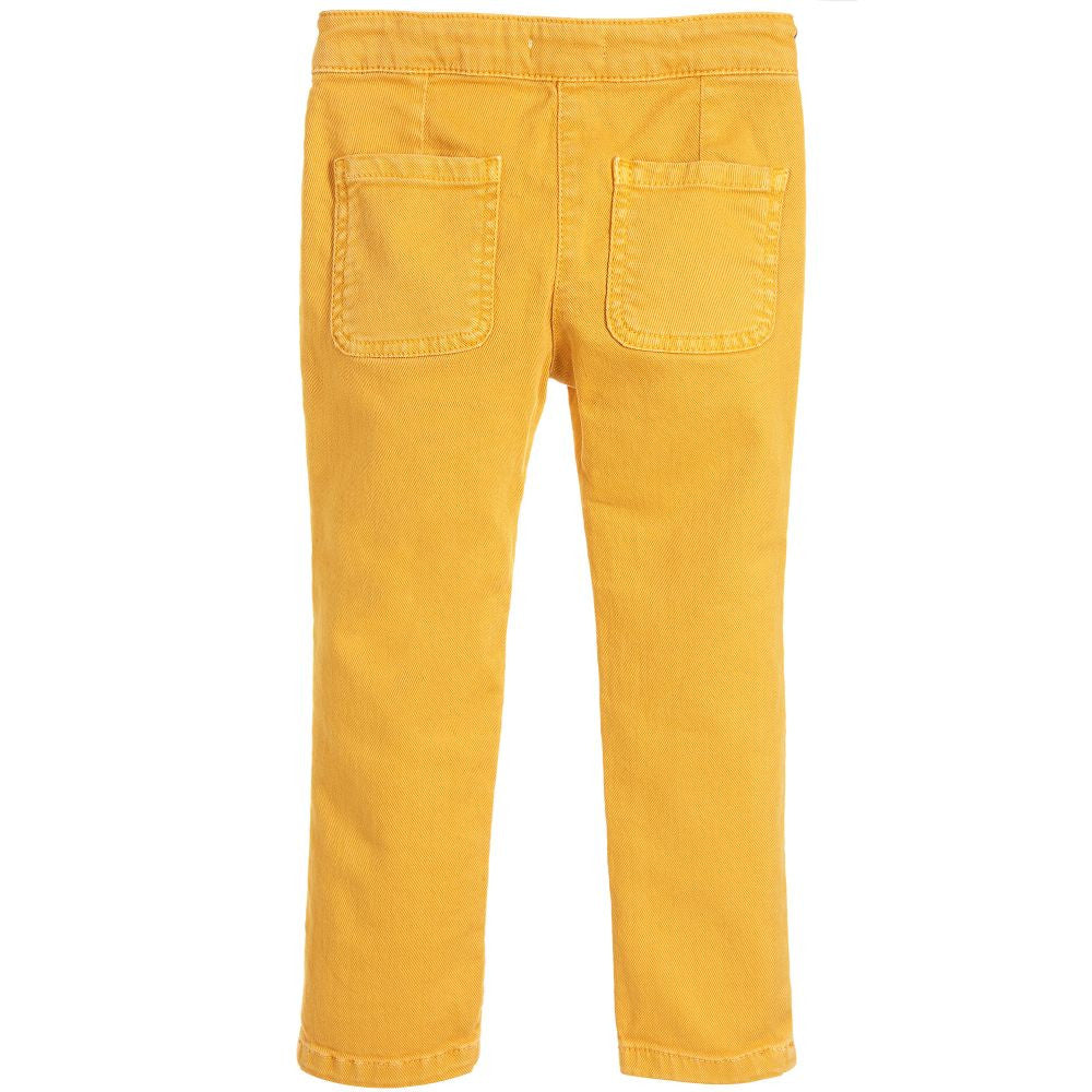 Chloe Girls Canary Yellow Braided Pants Girls Pants Chloé [Petit_New_York]