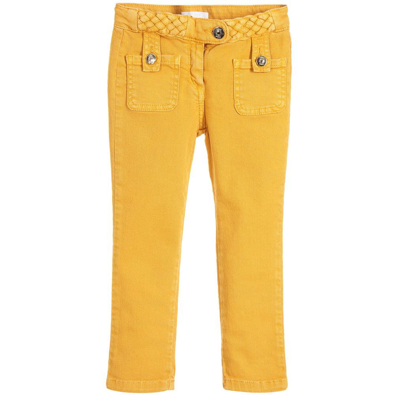 Chloe Girls Yellow Fancy Braided Pants – Petit New York