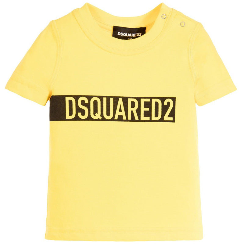 Dsquared2 Baby Boys Yellow Logo T-shirt Baby T-shirts Dsquared2 [Petit_New_York]