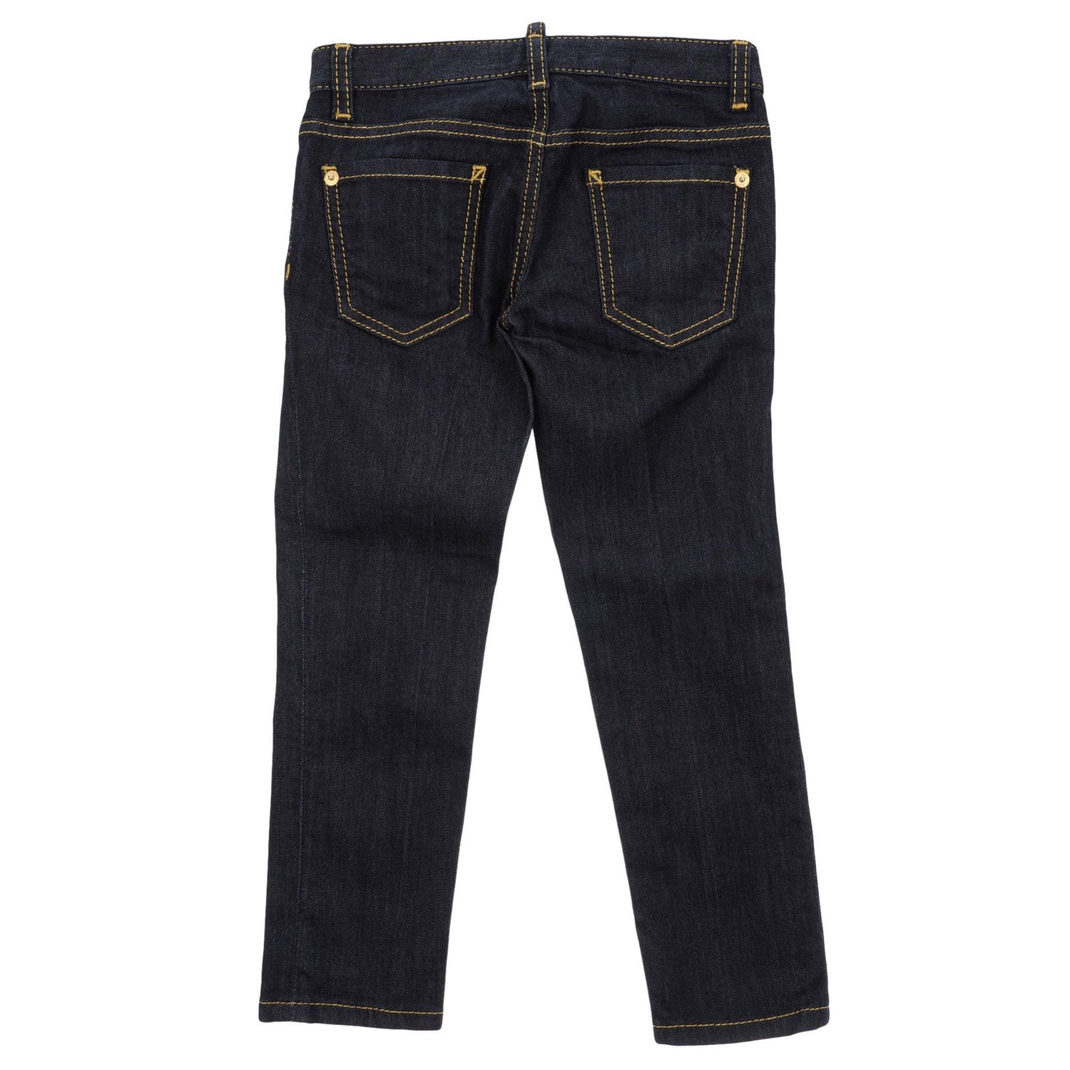 Dsquared2 Girls Gold Studded Dark Blue Denim Jeans – Petit New York