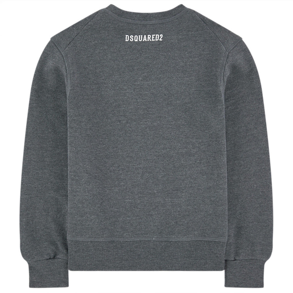 Dsquared2 Boys Grey 'Rebel' Sweatshirt Girls Sweaters & Sweatshirts Dsquared2 [Petit_New_York]