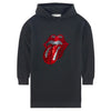 Girls Black Sweatshirt Dress Rolling Stones
