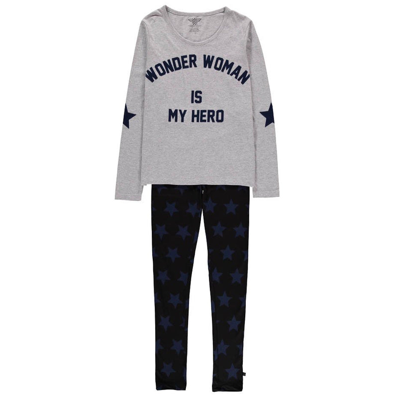 Eleven Paris Girls Grey 'WonderWoman is my Hero' Pajama Set