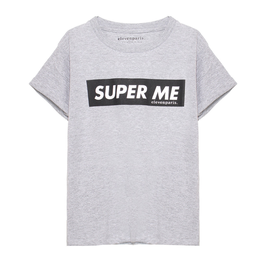 Eleven Paris Grey 'Super Me' Printed T-shirt (unisex)