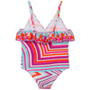Girls Colorful Graphics Swimsuit