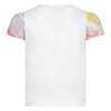 Girls White Logo T-shirt with Colorful Sleeves