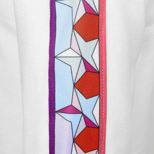 Girls White Logo Sweatshirt with Embroideries