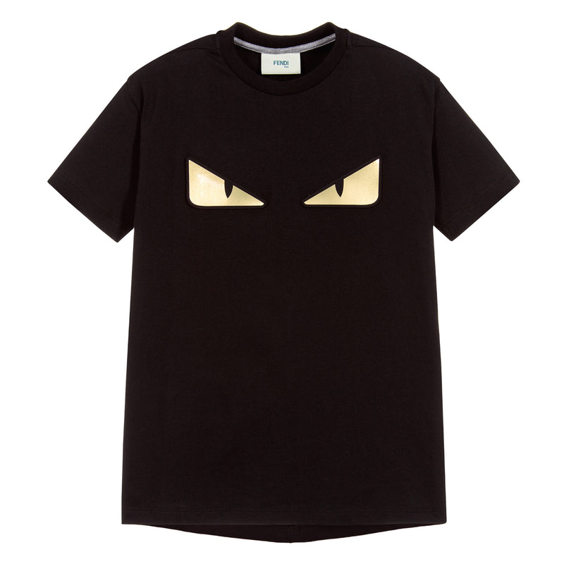 Kids Unisex Fendi Mania x FILA Black Logo T-shirt – Petit New York
