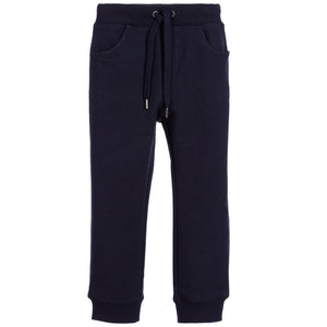 Fendi Boys Navy Sweatpants with Logo Patch Boys Pants Fendi [Petit_New_York]