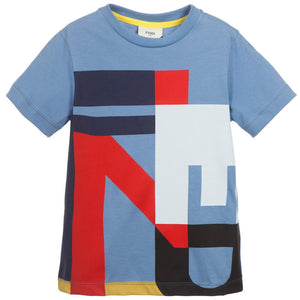 Fendi Boys Graphic Logo T-shirt Boys T-shirts Fendi [Petit_New_York]