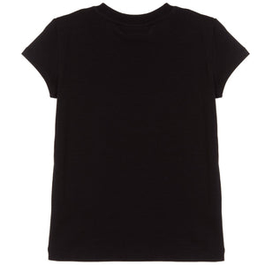 Fendi Girls Black T-shirt with Colorful Graphic Logo Girls Tops Fendi [Petit_New_York]