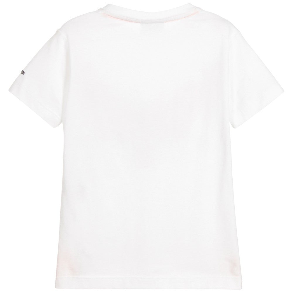 Fendi Boys White 'Monster' T-shirt Boys T-shirts Fendi [Petit_New_York]