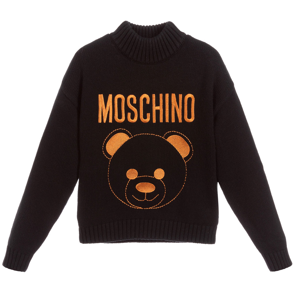 Girls Black with Bronze Bear Logo Sweater (Mini-Me)