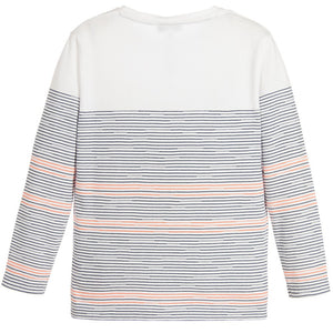Hugo Boss Boys White with Colorful Striped T-shirt Boys T-shirts Boss Hugo Boss [Petit_New_York]