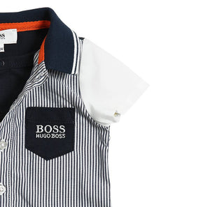 Hugo Boss Baby Boys Dressy Romper Baby Rompers & Onesies Boss Hugo Boss [Petit_New_York]