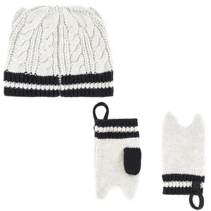 Karl Lagerfeld Baby Choupette Hat and Mittens Set Baby Hats, Scarves & Gloves Karl Lagerfeld Kids [Petit_New_York]