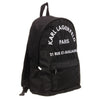 Karl Lagerfeld Black Paris Logo Backpack (Unisex)