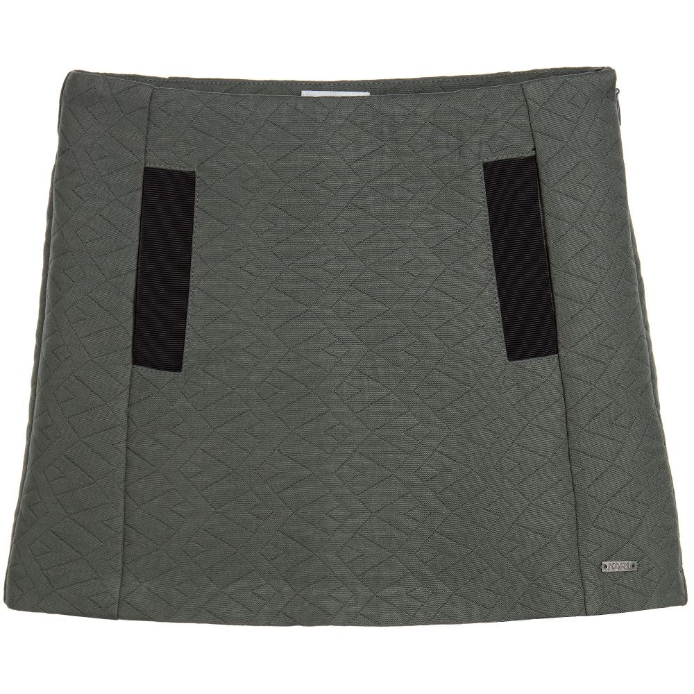 Karl Lagerfeld Girls Grey Quilted Texture Skirt Girls Skirts Karl Lagerfeld Kids [Petit_New_York]