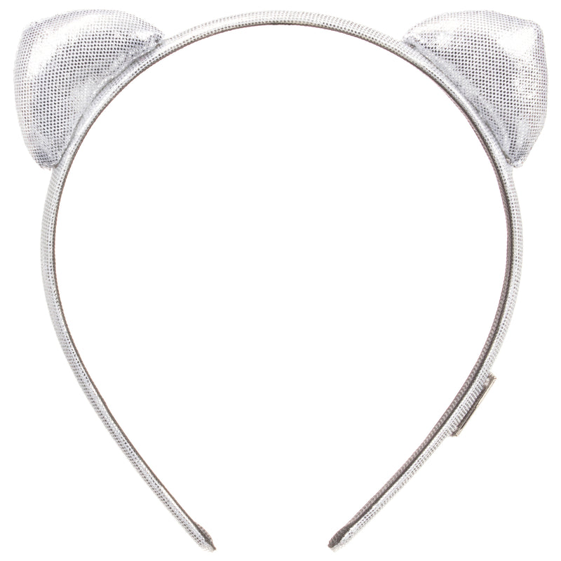 Girls Silver Cat Ears Headband