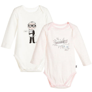 Karl Lagerfeld Baby Girls 'Snowy Kitten' Romper Gift Set Baby Rompers & Onesies Karl Lagerfeld Kids [Petit_New_York]