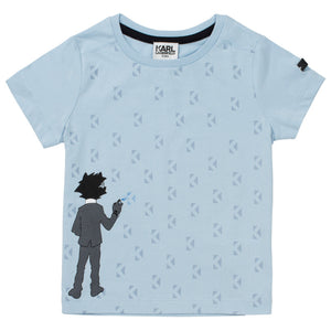 Karl Lagerfeld Boys Blue 'Bad Boy' Graphic T-shirt Boys T-shirts Karl Lagerfeld Kids [Petit_New_York]