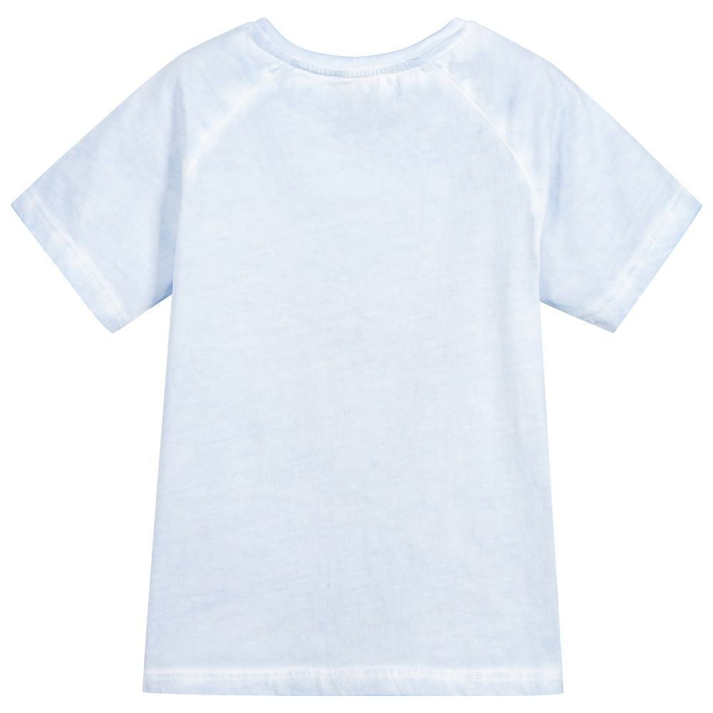 Karl Lagerfeld Boys Powder Blue Print T-Shirt Boys T-shirts Karl Lagerfeld Kids [Petit_New_York]