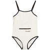 Karl Lagerfeld Girls White Pleated Swimsuit Girls Swimwear Karl Lagerfeld Kids [Petit_New_York]