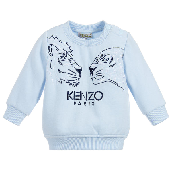 Kenzo Baby Blue Boys Logo Sweatshirt Unisex Petit New York