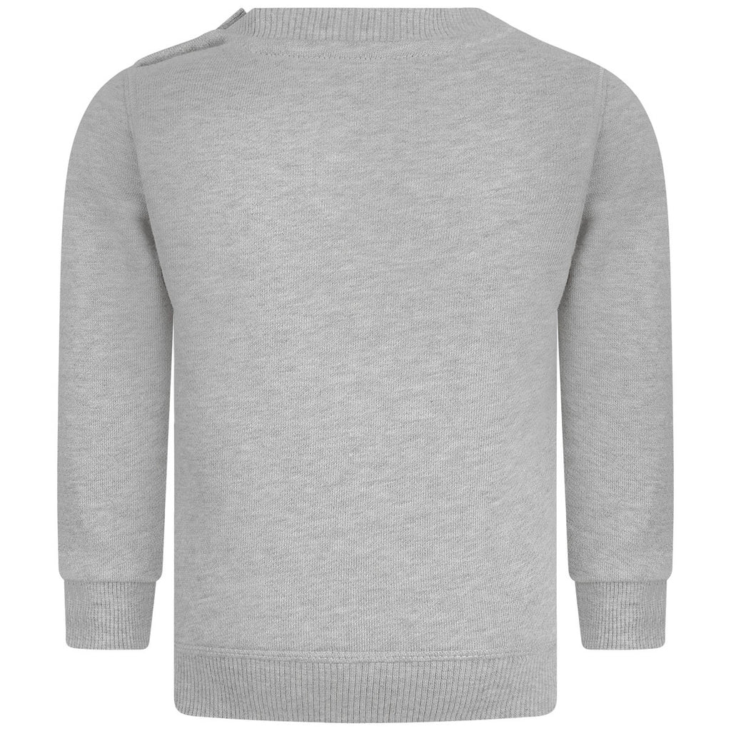 Kenzo Baby Boys Grey Patched Sweater Baby Sweaters & Sweatshirts Kenzo Paris [Petit_New_York]