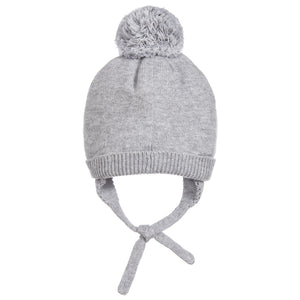 Baby Unisex Grey Knitted Cashmere Blend Hat