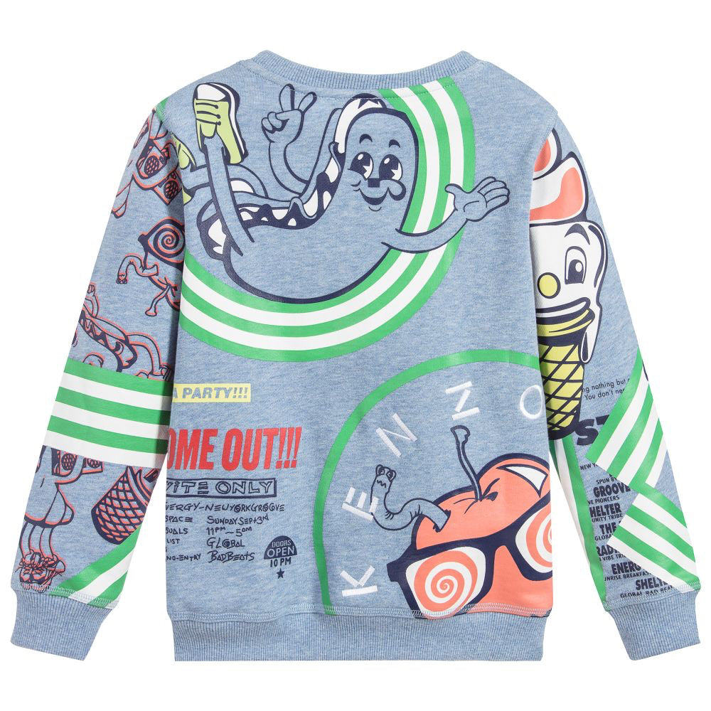 Kenzo Kids Kenzo World Sweatshirt Baby Boys Colorful Tiger